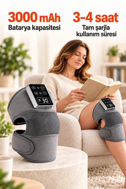 MYREND Titreşimli Isıtmalı Diz, Dirsek ve Omuz Destek Bandı