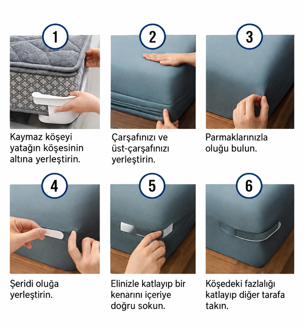 MYREND 4 Adet Çarşaf Düzenleyici